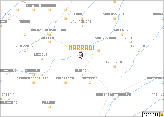 map of Marradi