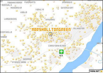 map of Marshallton Green