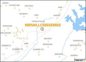 map of Mars Hill Crossroads