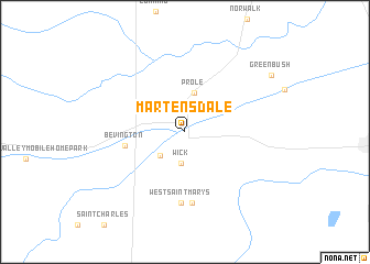 map of Martensdale