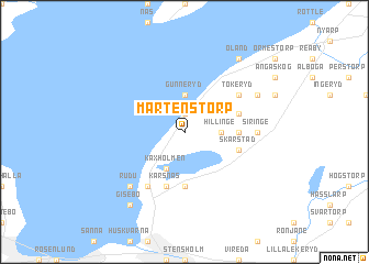 map of Mårtenstorp