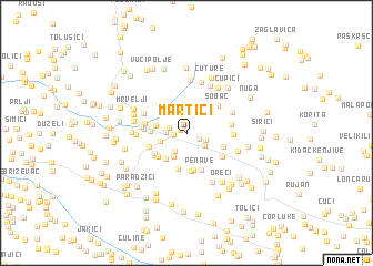 map of Martići