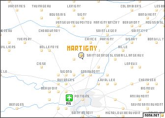 map of Martigny