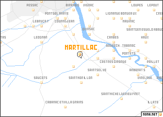 map of Martillac