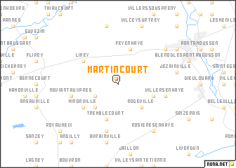 map of Martincourt
