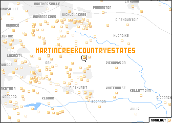map of Martin Creek Country Estates