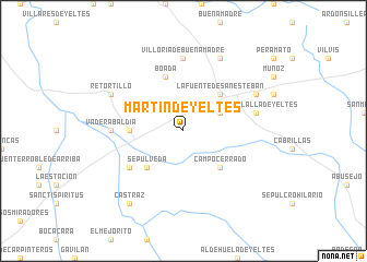 map of Martín de Yeltes