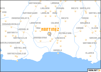 map of Martínez