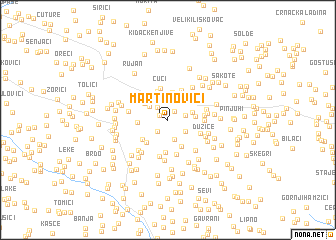 map of Martinovići