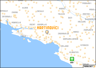 map of Martinovići