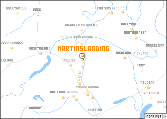 map of Martins Landing