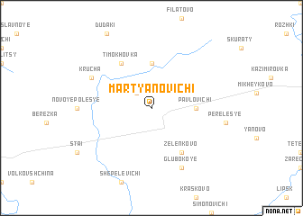 map of Martʼyanovichi