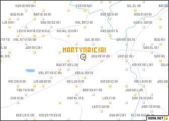 map of Martynaičiai