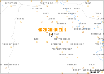 map of Marvaux-Vieux