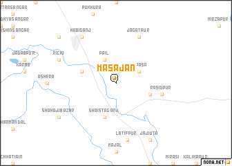 map of Masājān