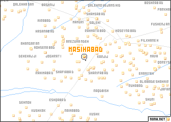 map of Masīḩābād
