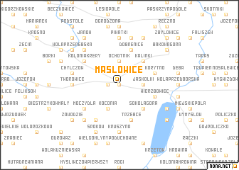 map of Masłowice