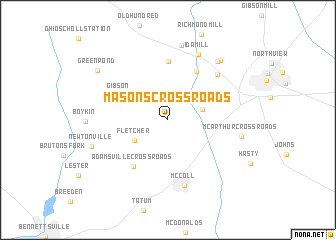 map of Masons Crossroads