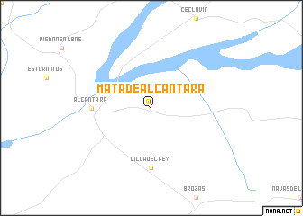 map of Mata de Alcántara