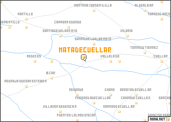 map of Mata de Cuéllar