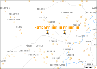 map of Mata de Guadua