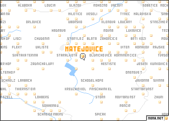 map of Matějovice