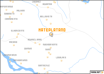 map of Mateplátano