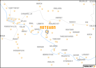 map of Matewan