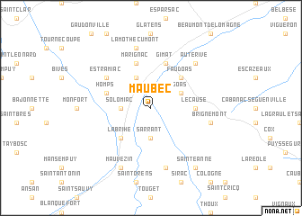 map of Maubec