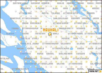 map of Mauhali