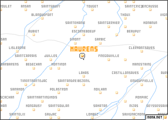 map of Maurens