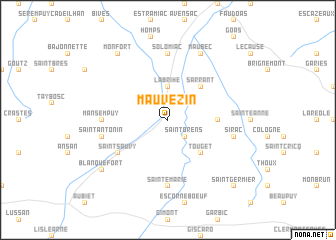 map of Mauvezin