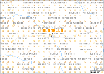map of Mawanella