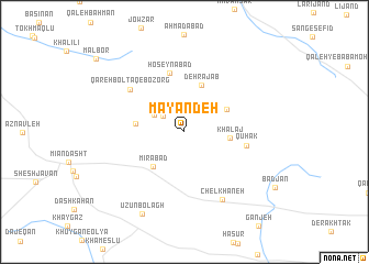 map of Māyandeh