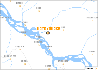 map of Mayaya-Moke