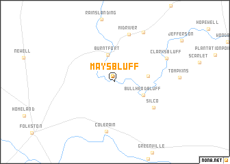 map of Mays Bluff