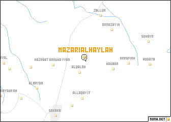 map of Mazāri‘ al Haylah