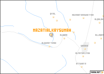map of Mazāti‘ al Kaysūmah