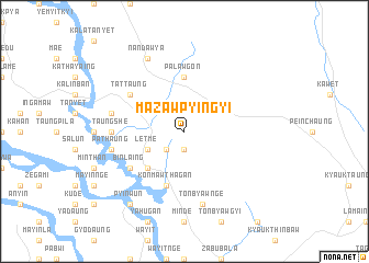 map of Mazawpyingyi