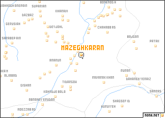 map of Māzegh Karān