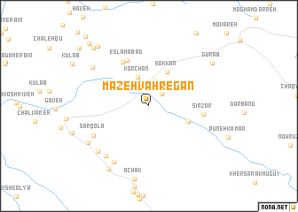 map of Māzeh Vahregān