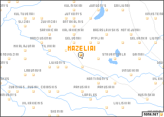 map of Maželiai