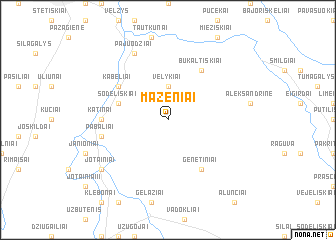 map of Maženiai