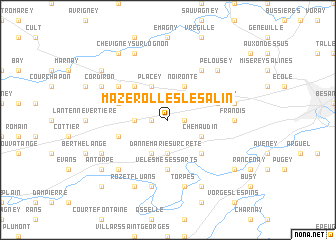 map of Mazerolles-le-Salin
