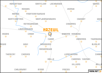 map of Mazeuil