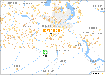 map of Mazidbāgh