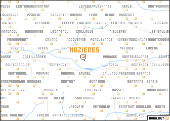 map of Mazières