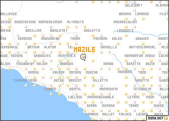 map of Mazile