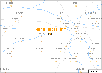 map of Mažoji Paluknė