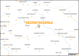 map of Mazra‘at ad Danājī